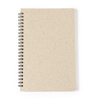 Wheat straw notebook (approx. A5, 80 blank sheets), hard cover, spiral binding AIV0275-00