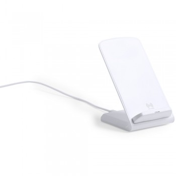 Wireless charger 5W-10W, fast charging function, works with mobile phones with inductive charging function, phone stand, micro USB input 5-9V/2-1.67A, micro USB cable included AIV0394-02