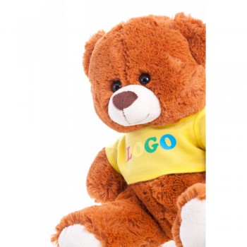 Brown teddy bear with yellow T-shirt suitable for printing (T-shirt packed separately) AIHE272-16