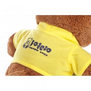 Brown teddy bear with yellow T-shirt suitable for printing (T-shirt packed separately) AIHE272-16
