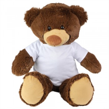 Teddy bear with white T-shirt suitable for printing (T-shirt packed separately) AIHE332-16