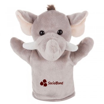 Plush elephant, hand puppet | Tank Elephant hand puppet, suitable for printing AIHE696-19
