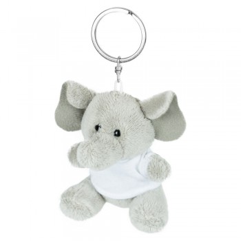 Elephant with white T-shirt suitable for printing, keyring (T-shirt packed separately) AIHE733-19
