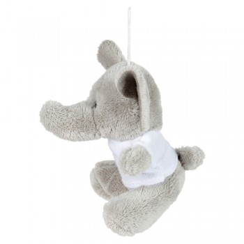 Elephant with white T-shirt suitable for printing, keyring (T-shirt packed separately) AIHE733-19