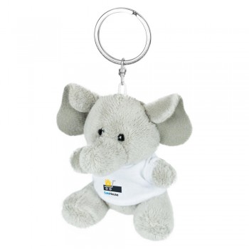 Elephant with white T-shirt suitable for printing, keyring (T-shirt packed separately) AIHE733-19