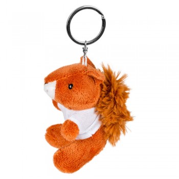 Plush squirrel, keyring | Ginny Squirrel with white T-shirt suitable for printing, keyring (T-shirt packed separately) AIHE740-07