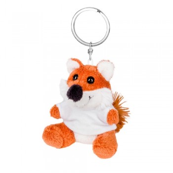 Fox with white T-shirt suitable for printing, keyring (T-shirt packed separately) AIHE755-16