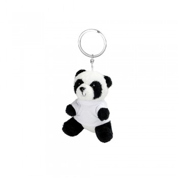 Panda with white T-shirt suitable for printing, keyring (T-shirt packed separately) AIHE763-88