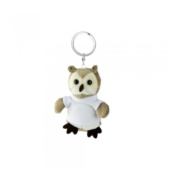 Owl with white T-shirt suitable for printing, keyring (T-shirt packed separately) AIHE786-18