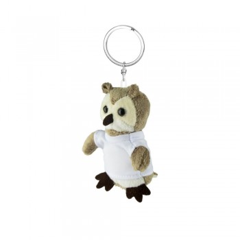 Owl with white T-shirt suitable for printing, keyring (T-shirt packed separately) AIHE786-18