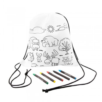 Drawstring bag for colouring, crayons | Brody