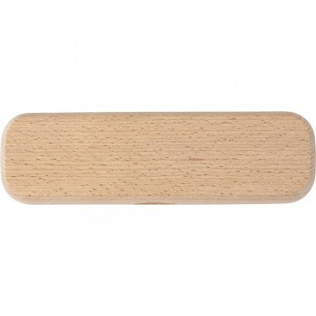 Writing set in beechwood case, ball pen and roller ball pen, both with metal trim parts, German Dokumental® ink refill AIV0069-16