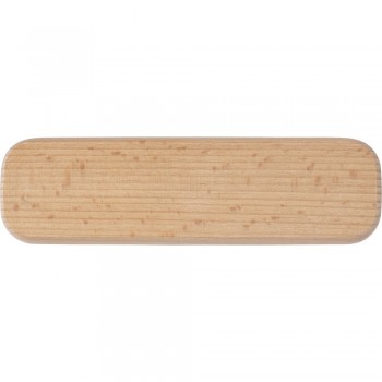 Ball pen in beechwood case, beechwood handle, metal trim parts, German Dokumental® ink refill AIV0080-16