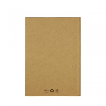 B'RIGHT notebook A5 | Hunt BRIGHT notebook A5 (64 lined sheets), pages made of kraft paper 80 g/m2, hard cover made from recycled cardboard, FSC certificate AIV0218-00