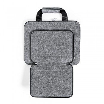 Felt RPET document folder Document folder, zipped main compartment and front pocket, made from felt RPET AIV0254-15