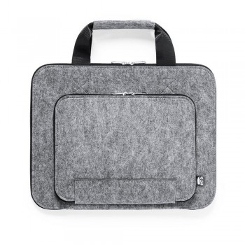 Felt RPET document folder Document folder, zipped main compartment and front pocket, made from felt RPET AIV0254-15