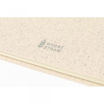 Wheat straw notebook (approx. A5, 80 blank sheets), hard cover, spiral binding AIV0275-00