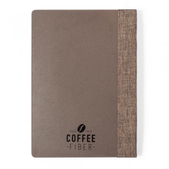 Notebook (approx. A5, 100 lined sheets), hard cover made from coffee fibre AIV0276-16
