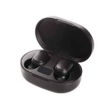 Wireless earphones 2x40 mAh with charging station 200 mAh, BT 5.0, music play and answering calls function, USB rechargeable, working time: 2h, working distance up to 10 m, micro USB cable included AIV0352-03
