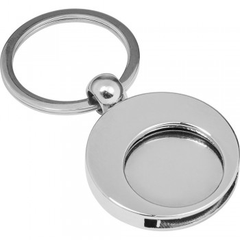 Round keyring with big ring, including shopping cart coin AIV0634-32
