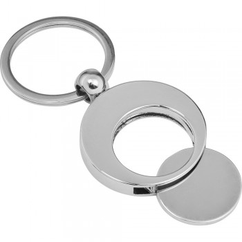 Round keyring with big ring, including shopping cart coin AIV0634-32