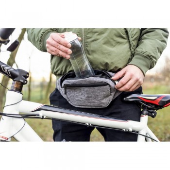 BRIGHT waist bag, made from RPET, GRS (Global RecycIed Standard) certificate, 1 main compartment and 1 front pocket with zipper, wide and adjustable waist belt, solid buckle, min. circ. approx. 87,5 cm, max. circ. approx. 122,5 cm AIV0852-04