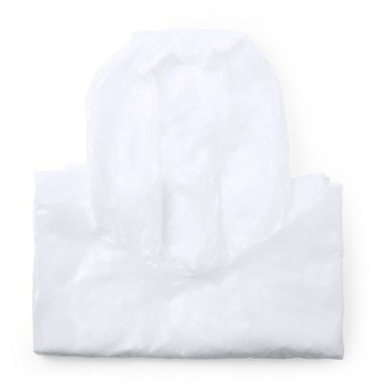 Poncho with hood Foldable translucent poncho with hood, packed in case with snap hook attachment, one size 127 x 102 cm AIV0889-03