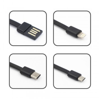 Power bank 10000 mAh, 3 charging cables included | Tim