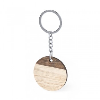 Round, wooden keyring (made in Europe) AIV0914-00