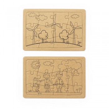 Recycled cardboard puzzle set, 2 pcs Puzzle set made from recycled cardboard, 2 patterns included AIV1008-00