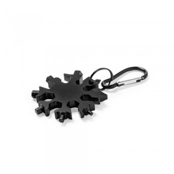 Multifunctional tool with carabiner belt clip, 6 functions AIV1028-03