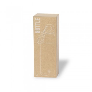 Recycled aluminium sports bottle 400 ml with carabiner clip