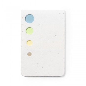 Memo holder, mini sticky notepad 4,5 x 5 cm (10 sheets) and sticky notes 1,5 x 5 cm (30 pcs), cover with petunia seeds, after using it can be placed in the ground to plant petunia seeds AIV1096-00