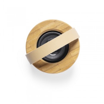 Bamboo wireless speaker 3W Wireless speaker BT 5.0 3W with handle, bamboo body, 300 mAh battery, LED light, working distance up to 10 m, USB rechargeable, USB type C input, USB type C cable included AIV1143-00