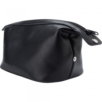 Leather cosmetic bag