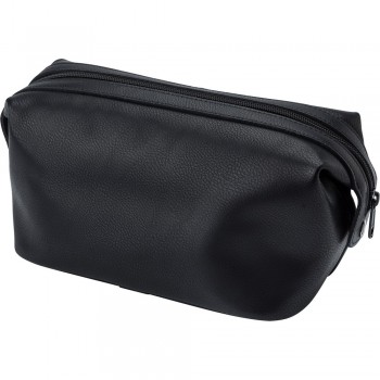 Leather cosmetic bag