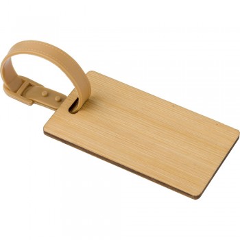 Bamboo luggage tag
