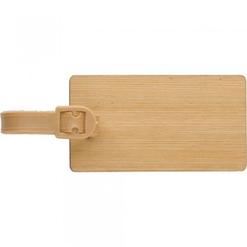 Bamboo luggage tag