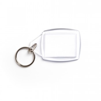 Translucent keyring with place for paper insert AIV2095-00