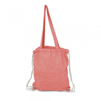 Recycled cotton bag 2 in 1, drawstring bag and shopping bag | Jamarion