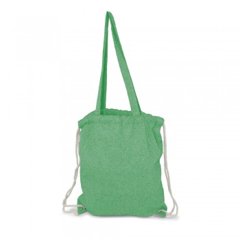 Recycled cotton bag 2 in 1, drawstring bag and shopping bag | Jamarion