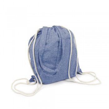 Recycled cotton bag 2 in 1, drawstring bag and shopping bag | Jamarion