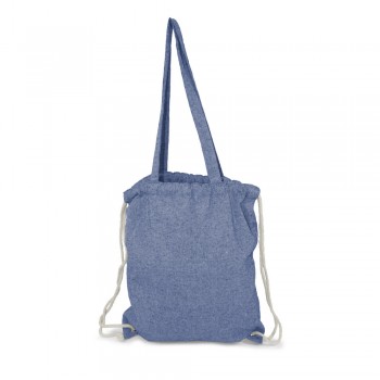 Recycled cotton bag 2 in 1, drawstring bag and shopping bag | Jamarion