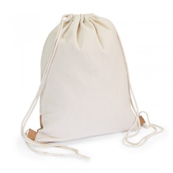 Cotton drawstring bag with cork element | Rontay