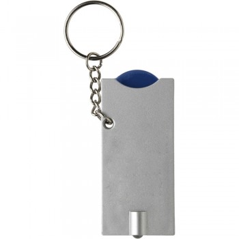 Keyring with white LED light and plastic coin for shopping carts (size € 0,5) AIV2452-04