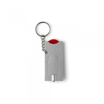 Keyring with white LED light and plastic coin for shopping carts (size € 0,5) AIV2452-05