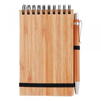 Bamboo notebook A6 with ball pen AIV2966-16