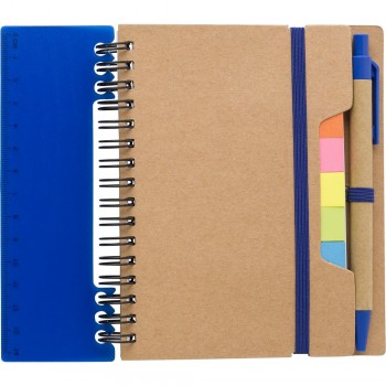 Memo holder, notebook, sticky notes, ball pen Memo holder, notebook (60 sheets of recycled, lined paper), ball pen, ruler, 125 sticky notes (25 pcs per colour), spiral binding AIV2991-11