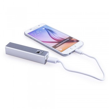 Power bank 2200 mAh, micro USB input 5V/0.8A, USB output 5V/1A, diode indicating power level, micro USB cable included AIV3336-32