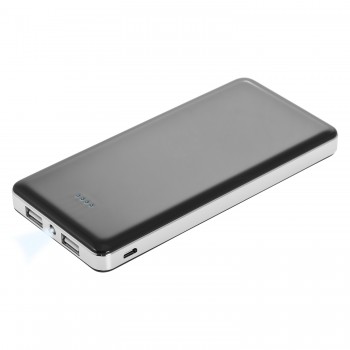 Power bank 12000 mAh with light and 4 diodes indicating power level, input 5V/1A, output 5V/2A, including micro USB cable AIV3384-03
